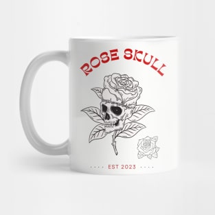 rose skull Mug